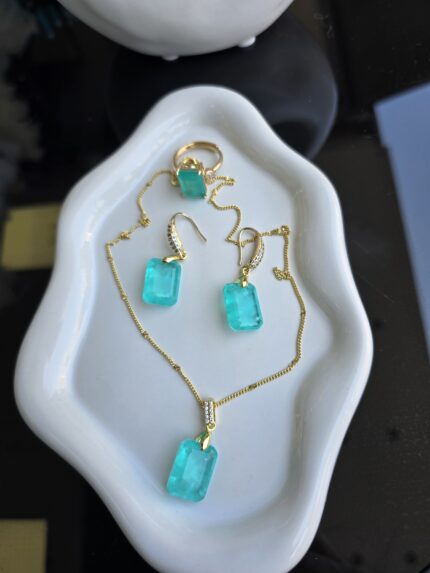 ΣΕΤ ΚΟΣΜΗΜΆΤΩΝ ΜΕ ΤΙΡΚΟΥΑΖ ΚΡΎΣΤΑΛΛΑ GSB ACCESSORIES ΠΕΥΚΗ